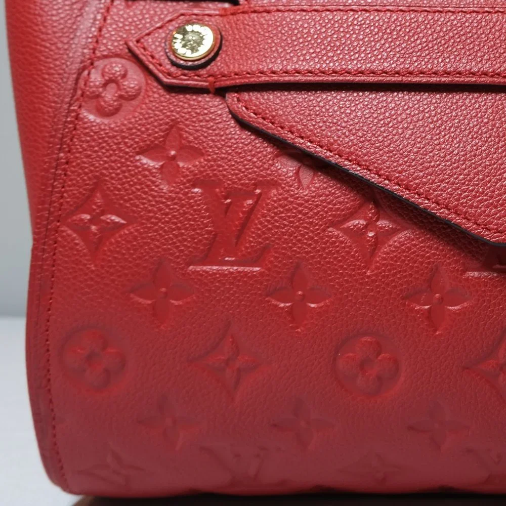 Louis Vuitton Red Monogram Trocadero Empreinte Leather Bag